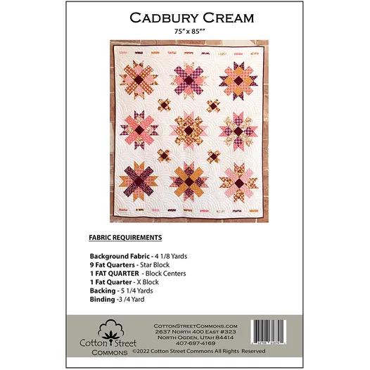 DIGITAL DOWNLOAD Cotton Street Commons Cabury Cream Quilt Pattern Finished Size 75"x85"