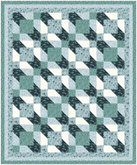 Fabric Cafe Spectrum Quilt Pattern - Uses Only 5 Yards of Fabric 092526 Finished Size 58"x70"