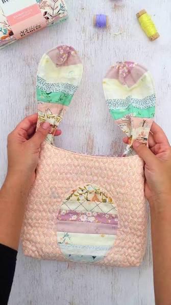 Art Gallery DIY The Bunny Bags Kit - 2 Per Pack Authentic Premium 100% Cotton Quilt Shop Quality Fabrics