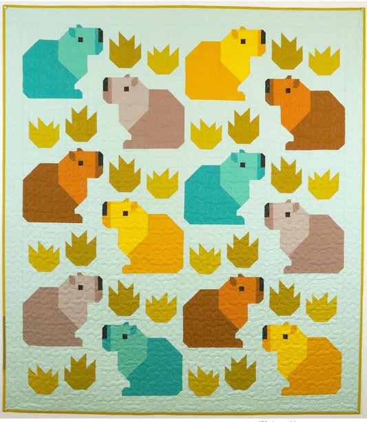 Elizabeth Hartman Capybara Club Pattern - 4 Size Variations Per Pattern EH-084