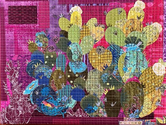 Fiberworks Laura Heine Prickly Pear Cactus Wall Quilt Pattern Finished Size: 18"x24"