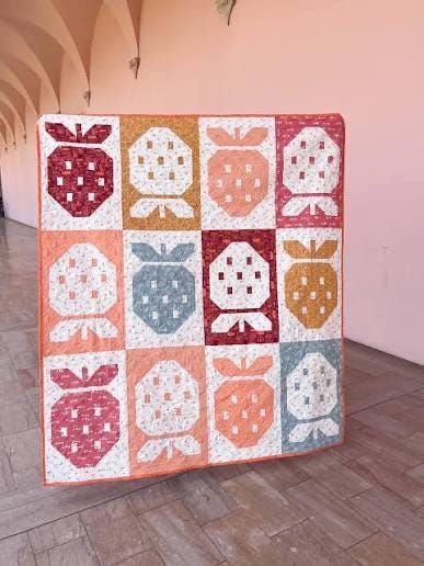 Art Gallery Summerberry Quilt Kit Featuring Sewcial Bee Collective Summer Homestead Fabric Collection Authentic Premium 100% Cotton Fabrics