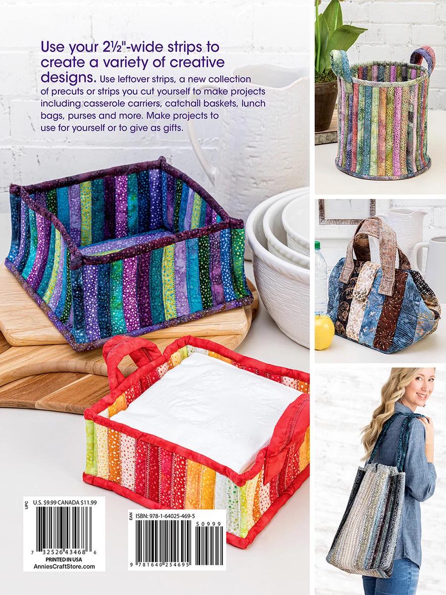 Annie's Quilting Jelly Roll Baskets & Bags Pattern Book - Use 2.5"-wide Strips to Create a Variety of Creative Designs (Softcover) A141481