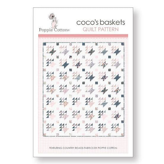 Poppie Cotton Coco’s Baskets Quilt Pattern - 2 Size Variations Per Pattern