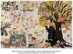 Fiberworks Laura Heine Forest Friends Wall Quilt Pattern