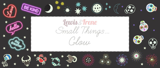 Glow-In-The-Dark Lewis & Irene Small Things Glow Fabric Collection 15pc Fat Quarter Bundle Authentic Premium 100% Cotton Fabrics
