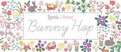 Lewis & Irene Bunny Hop Fabric Collection Bunny on Dark Cream A529.1