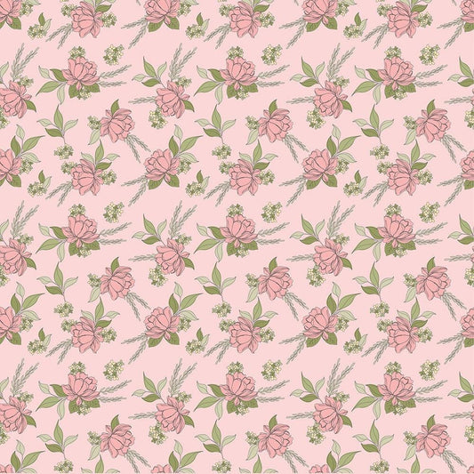 Poppie Cotton Country Roads Fabric Collection Shenandoah on Pink Authentic Premium 100% Cotton Quilt Shop Quality Fabrics