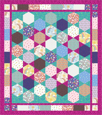 Lewis & Irene Rainbows Fabric Collection Quilt Kit #3 Finished Size: 54”x61.5” Premium 100% Cotton Quilt Shop Quality Fabrics