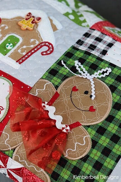 Kimberbell Ginger's Kitchen Bench Pillow Collection (Opt. Machine Embroidery, Fabric/Backing Kit, and Embellishment Kits)