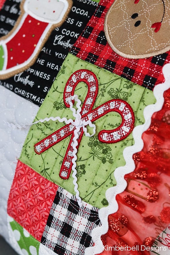 Kimberbell Ginger's Kitchen Bench Pillow Collection (Opt. Machine Embroidery, Fabric/Backing Kit, and Embellishment Kits)