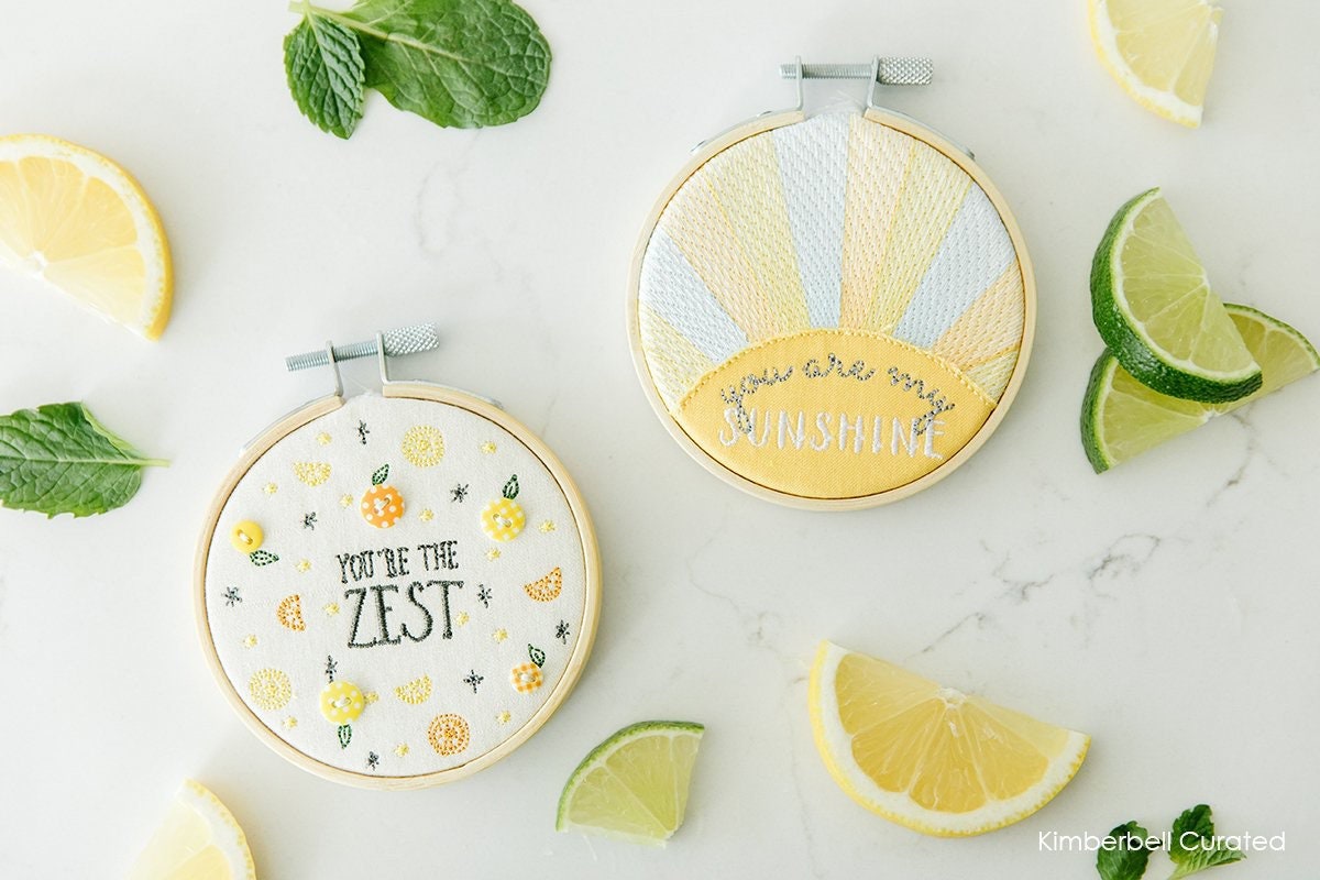 Kimberbell Curated: Citrus & Sunshine Machine Embroidery USB