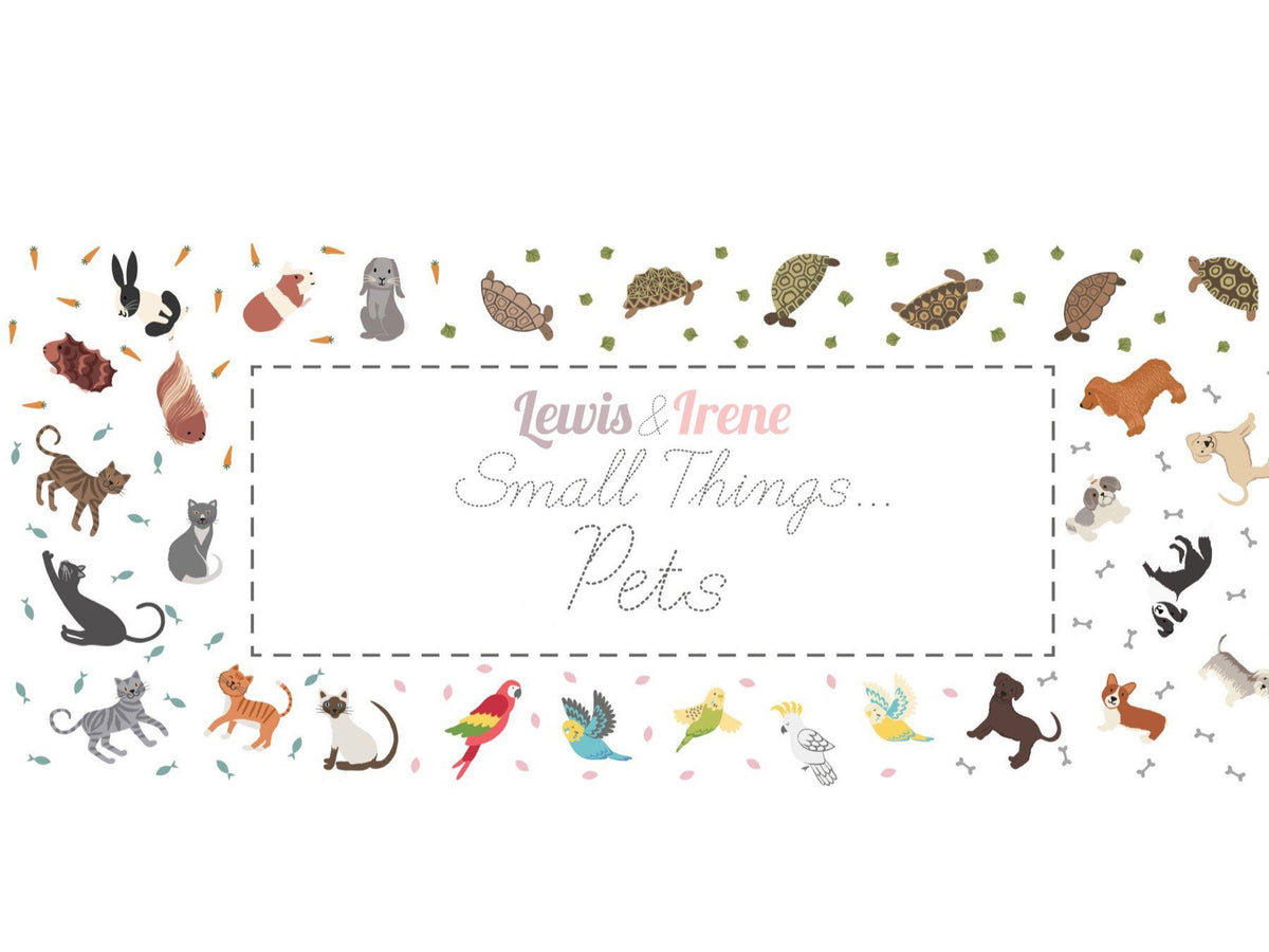 Lewis & Irene Small Things Pets Fabric Collection Birds on Tropical Coral Premium 100% Cotton Quilt Shop Quality Fabrics