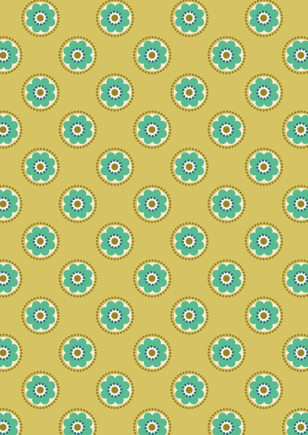 Lewis & Irene Flower Child Fabric Collection Funky Daisies on Yellow A437.1