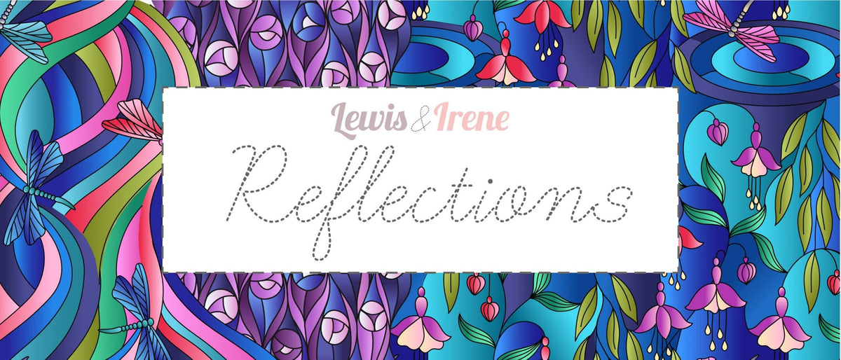 END OF BOLT 1YD34” Lewis & Irene Reflections Fabric Collection Dragonflies on Bright Premium 100% Cotton Quilt Shop Quality Fabrics
