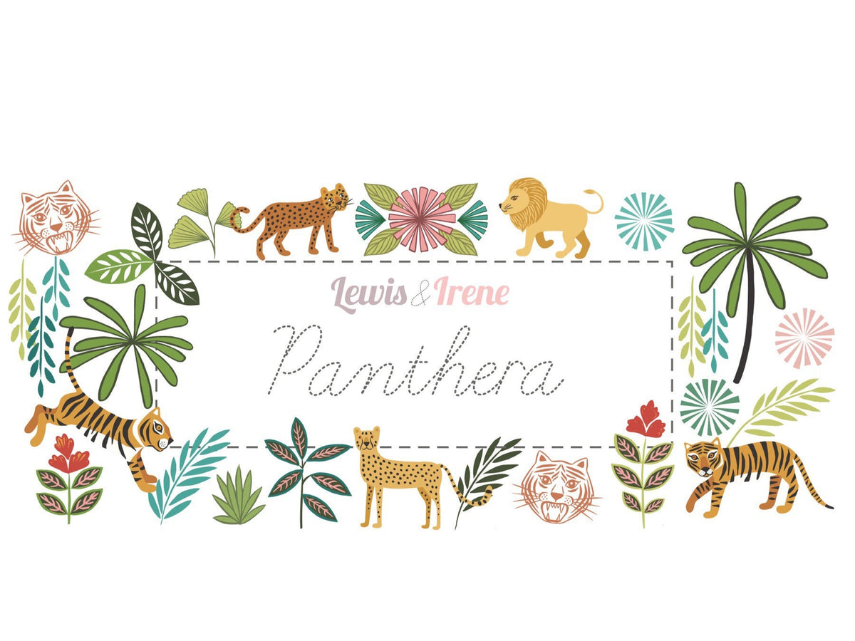 Lewis & Irene Panthera Fabric Collection Jungle Fern on Light Jade Premium 100% Cotton Quilt Shop Quality Fabrics