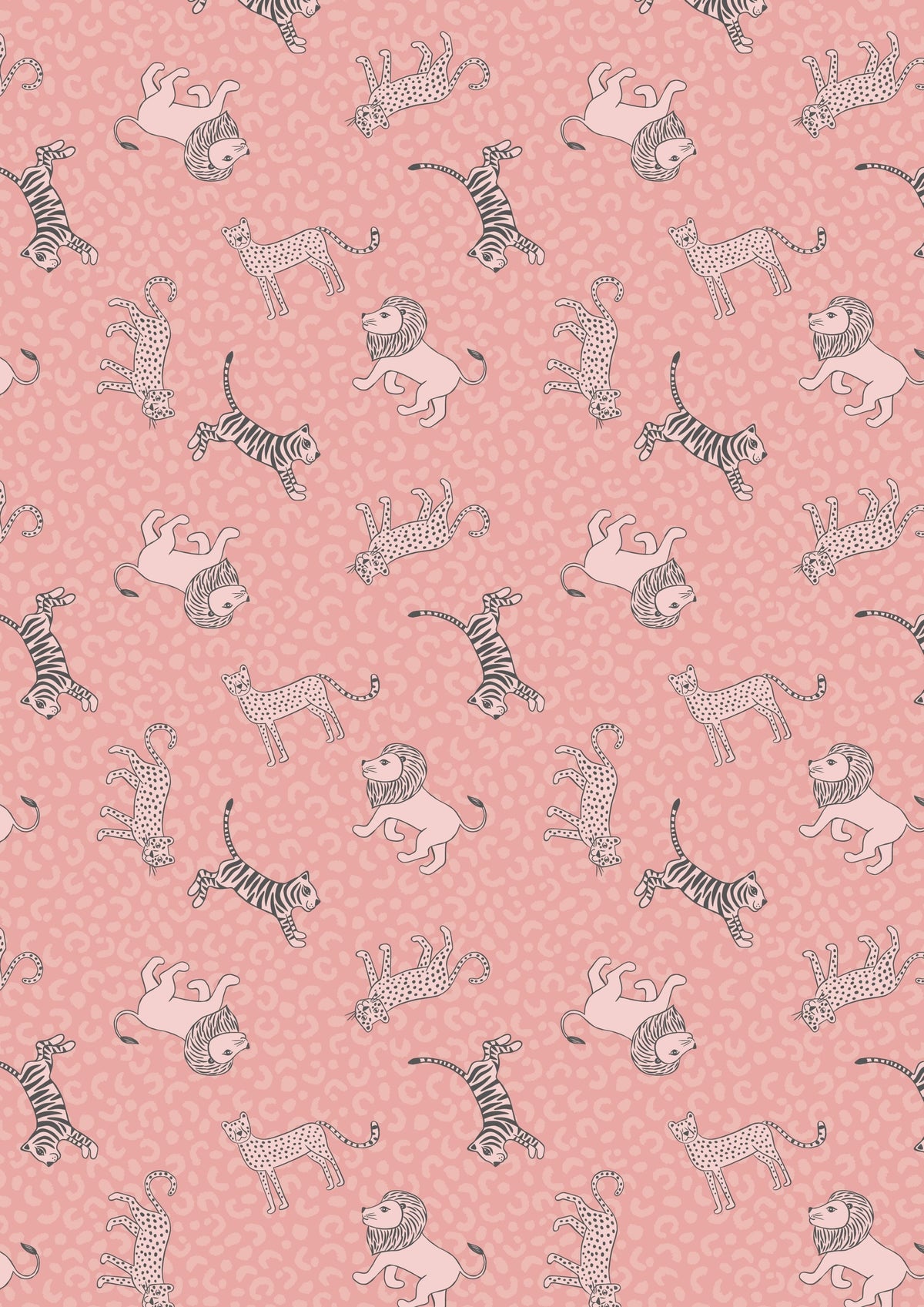 Lewis & Irene Panthera Fabric Collection Little Big Cats on Pink Premium 100% Cotton Quilt Shop Quality Fabrics