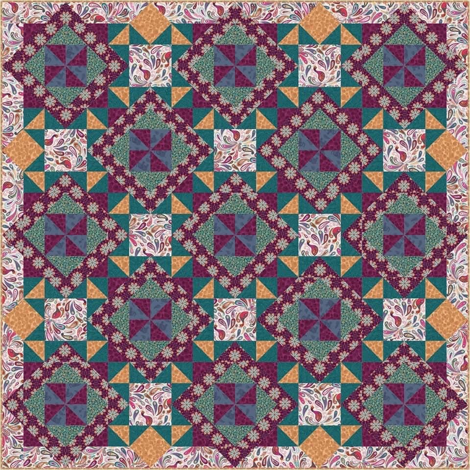 Lewis & Irene Soraya Fabric Collection Quilt Kit #1 Finished Size: 66”x66” Premium 100% Cotton Quilt Shop Quality Fabrics