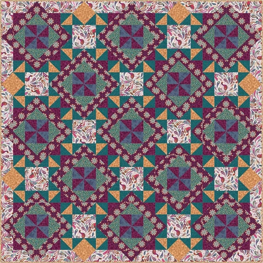 Lewis & Irene Soraya Fabric Collection Quilt Kit #1 Finished Size: 66”x66” Premium 100% Cotton Quilt Shop Quality Fabrics