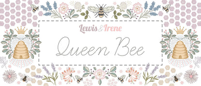 Lewis & Irene Queen Bee Fabric Collection Busy Bees on Dark Cream Premium 100% Cotton Quilt Shop Quality Fabrics