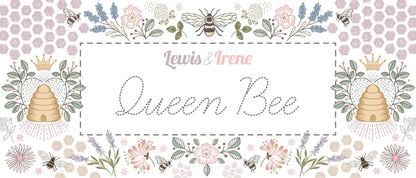 Lewis & Irene Queen Bee Fabric Collection Queen Bee on Dark Blue A502.3