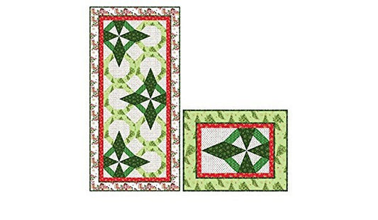 Maywood Studio North Star Table Runner & Placemat Kit All the Trimmings Fabric Collection (Table Runner 22.5”x46.5” Placemats (2) 14.5”x17.5”)