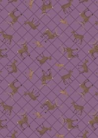 Lewis & Irene Loch Lewis Fabric Collection Deer Check on Purple A540.2