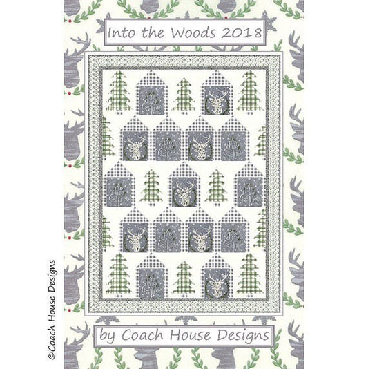 Coach House Designs Into The Woods Quilt Pattern Finished size 58”x78”