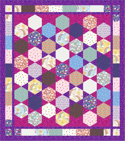 Lewis & Irene Rainbows Collection Quilt Kit #1 Finished Size: 54”x61.5” Premium 100% Cotton Quilt Shop Quality Fabrics