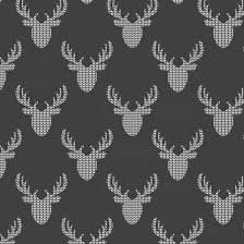 END OF BOLT 31" Camelot Reindeer Lodge Fabric Collection Knit Look Deer Print on Charcoal Premium 100% Cotton Quilt Shop Quality Fabrics