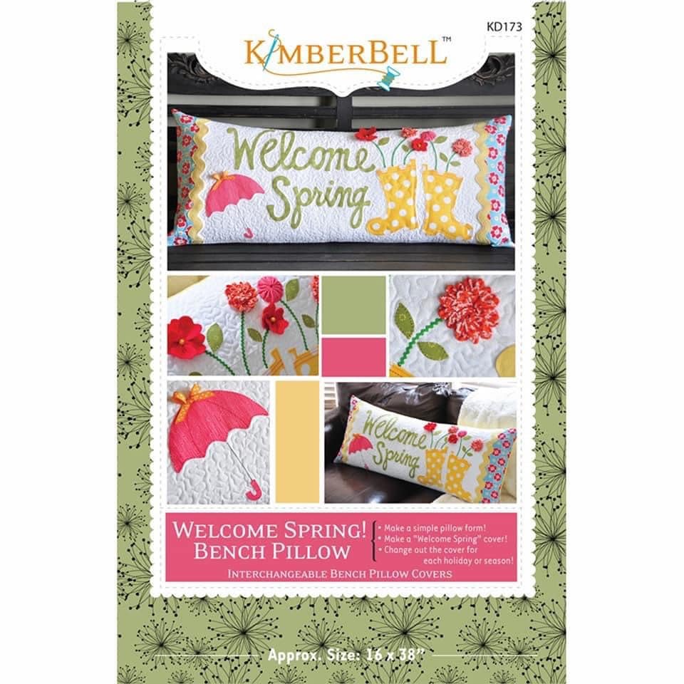 Kimberbell Welcome Spring Bench Pillow Collection (Optional Machine Embroidery CD or Sewing Versions Available)