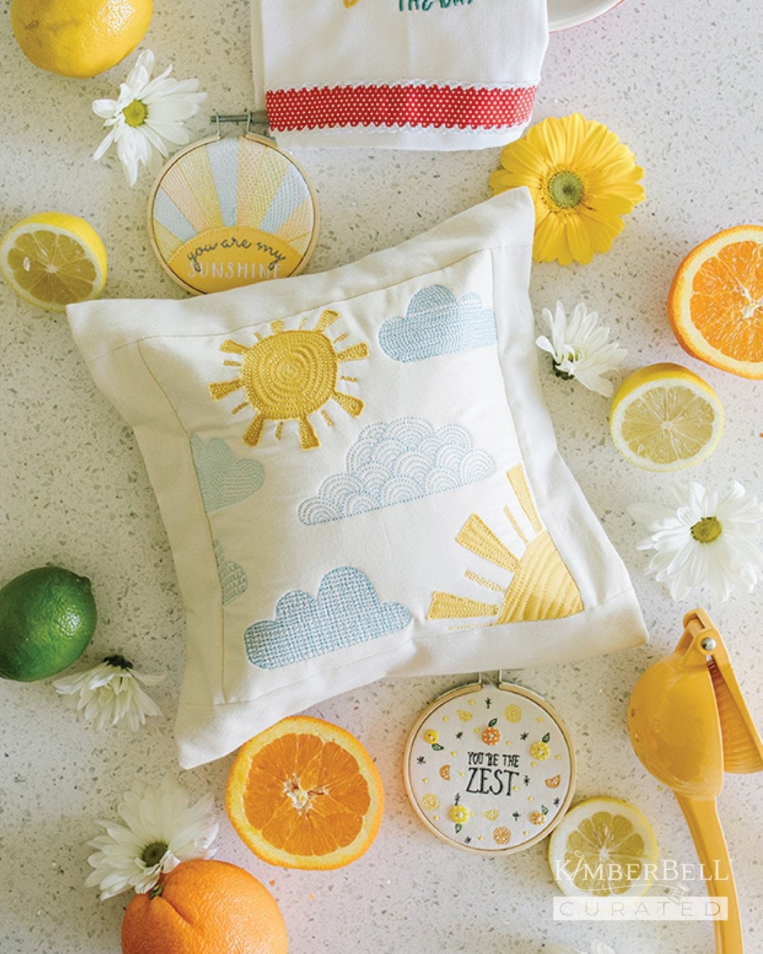 Kimberbell Curated: Citrus & Sunshine Machine Embroidery USB