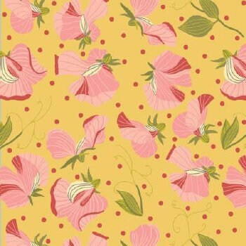 Poppie Cotton Prairie Sisters Fabric Collection Sara Floral on Yellow Premium 100% Cotton Quilt Shop Quality Fabrics