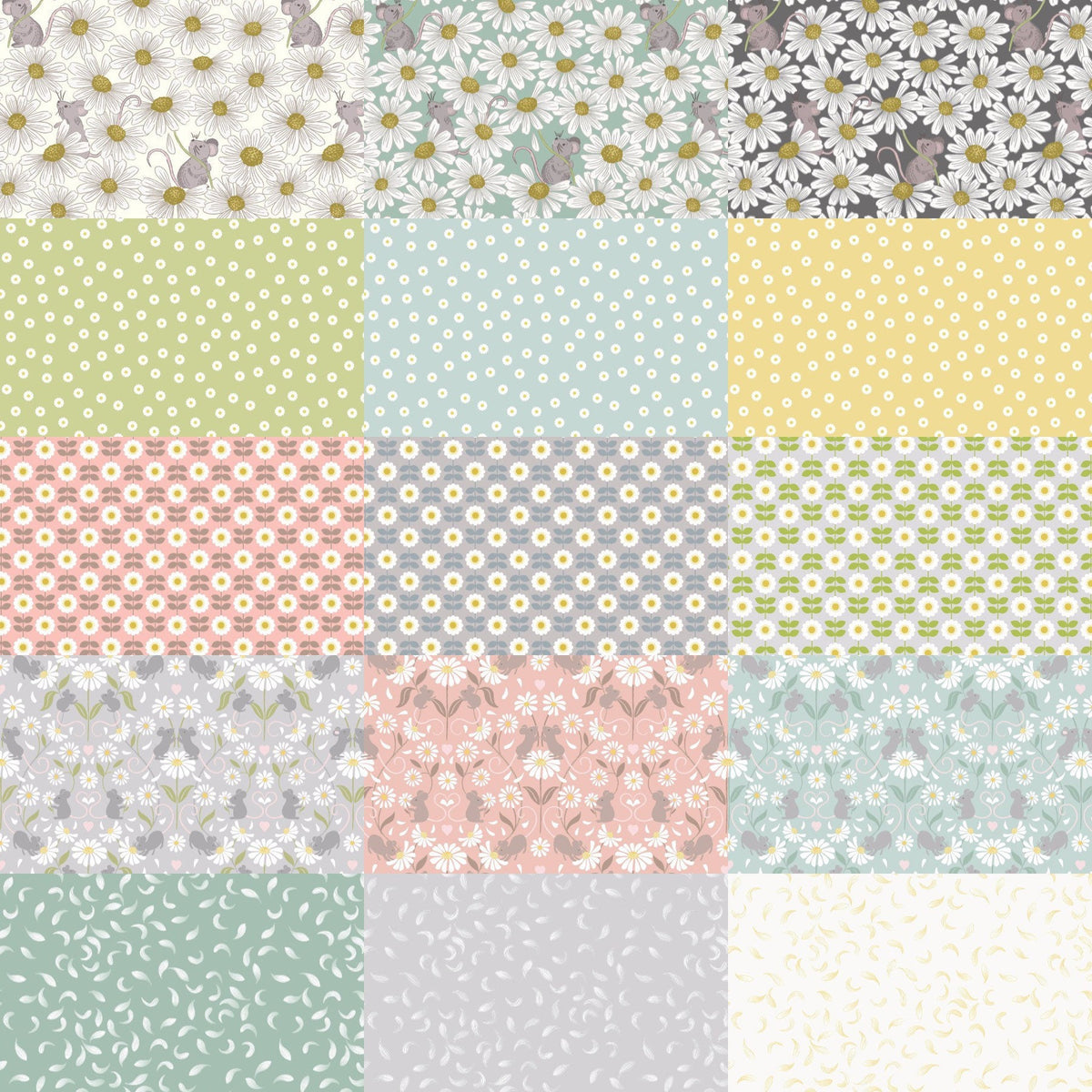Lewis & Irene Love Me Love Me Not Fabric Collection Retro Daisies on Pink A274.3