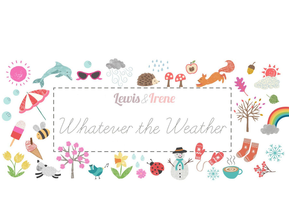 Lewis & Irene Whatever The Weather Fabric Collection Summer on Tropical Pink Premium 100% Cotton Quilt Shop Quality Fabrics