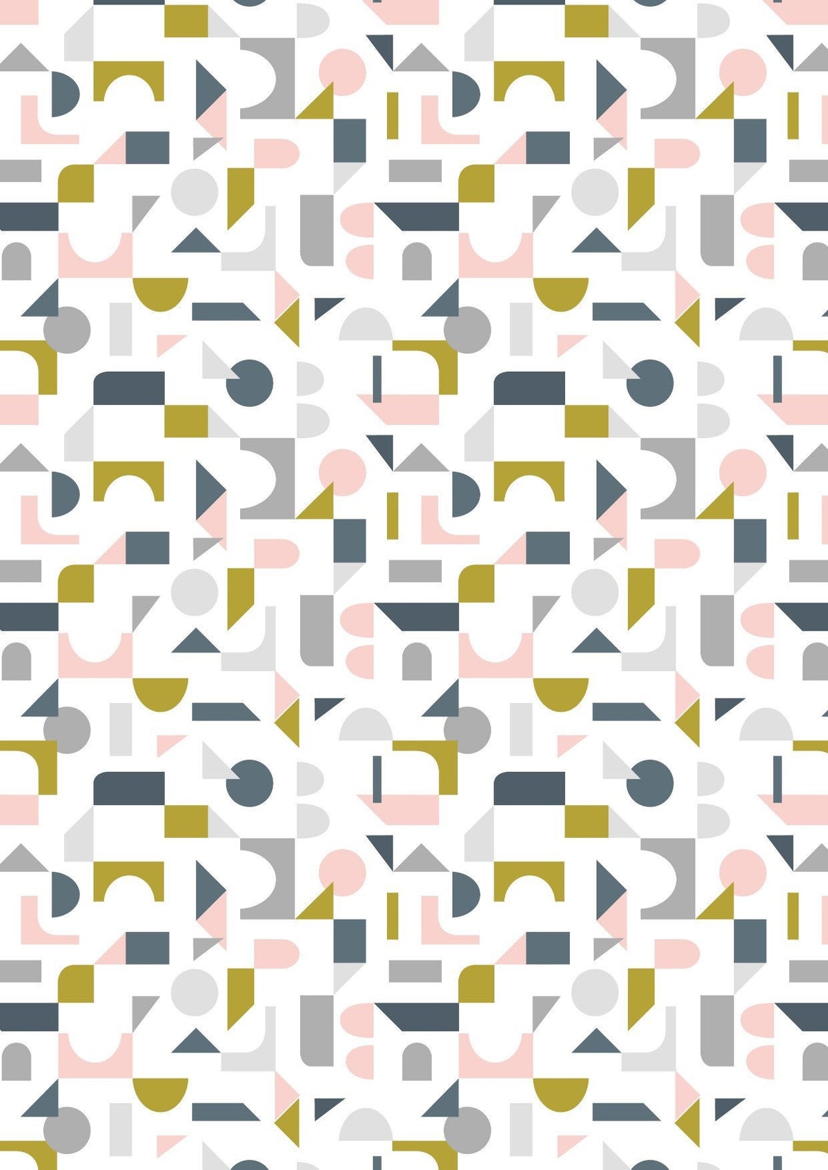 Lewis & Irene Forme Fabric Collection Scattered Geometric on Cream A412.1