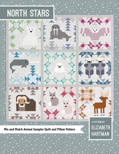 Elizabeth Hartman North Stars Quilt Pattern - 3 Size Variations Per Pattern