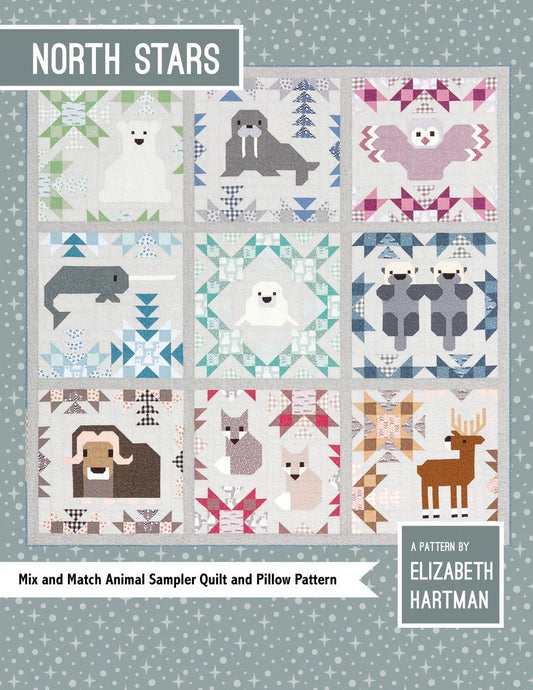 Elizabeth Hartman North Stars Quilt Pattern - 3 Size Variations Per Pattern