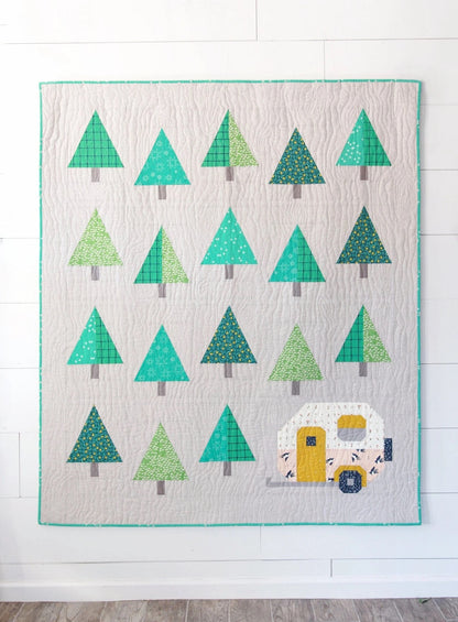 Pen + Paper Patterns Up North Quilt Pattern Finished Size 59.2”x68.75” (Optional Fineline Glue Tip Applicators)