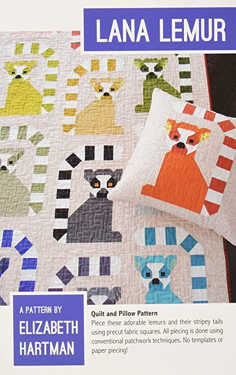 Elizabeth Hartman Lana Lemur Pattern - 3 Size Variations Per Pattern EH-050