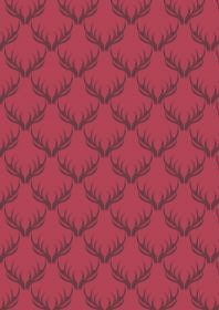 Lewis & Irene Loch Lewis Fabric Collection Antlers on Red A157.5
