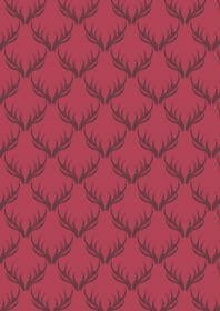 END OF BOLT 32" Lewis & Irene Loch Lewis Fabric Collection Antlers on Red Authentic Premium 100% Cotton Quilt Shop Quality Fabrics