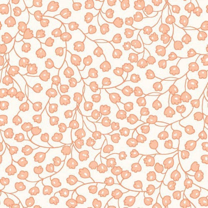 Maywood Studios Sunlit Blooms Fabric Collection Viney Buds on White/Orange MAS9846-WO QSQ100% Cotton
