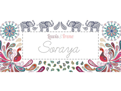 END OF BOLT 22" Lewis & Irene Soraya Fabric Collection Heart Floral on Dark Pink Authentic Premium 100% Cotton Quilt Shop Quality Fabrics