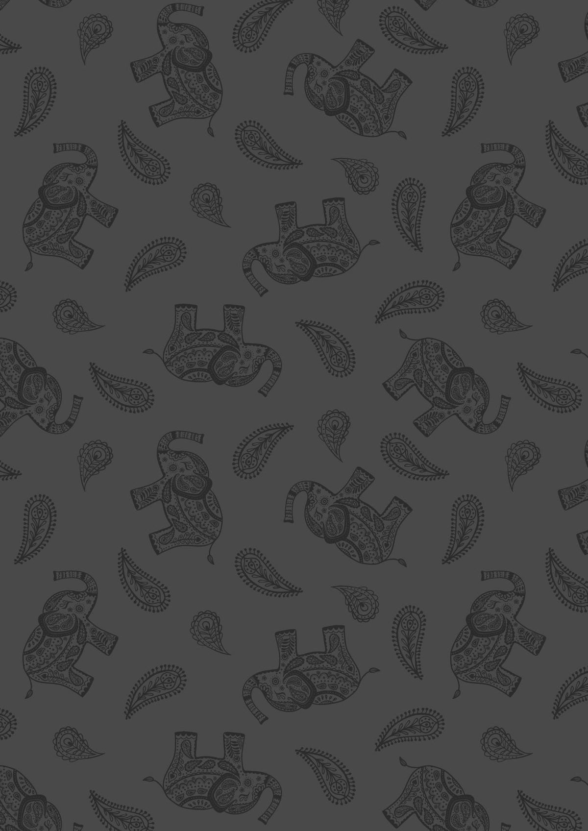 Lewis & Irene Soraya Fabric Collection Elephants on Black Authentic Premium 100% Cotton Quilt Shop Quality Fabrics