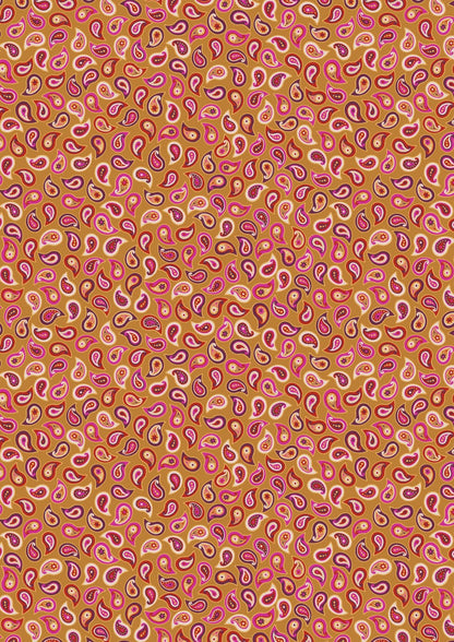 Lewis & Irene Soraya Fabric Collection Small Paisley on Yellows Premium 100% Cotton Quilt Shop Quality Fabrics