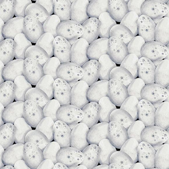 Henry Glass Farm Raised Fabric Collection Speckled Eggs on White