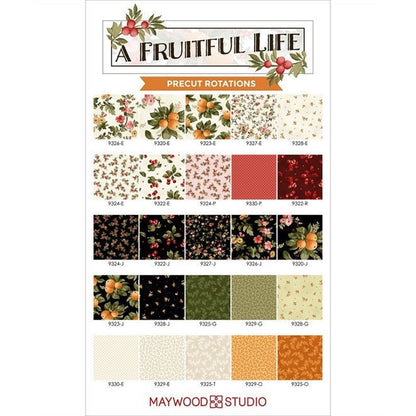 END OF BOLT 13" Maywood Studio A Fruitful Life Fabric Collection Berries on Pink