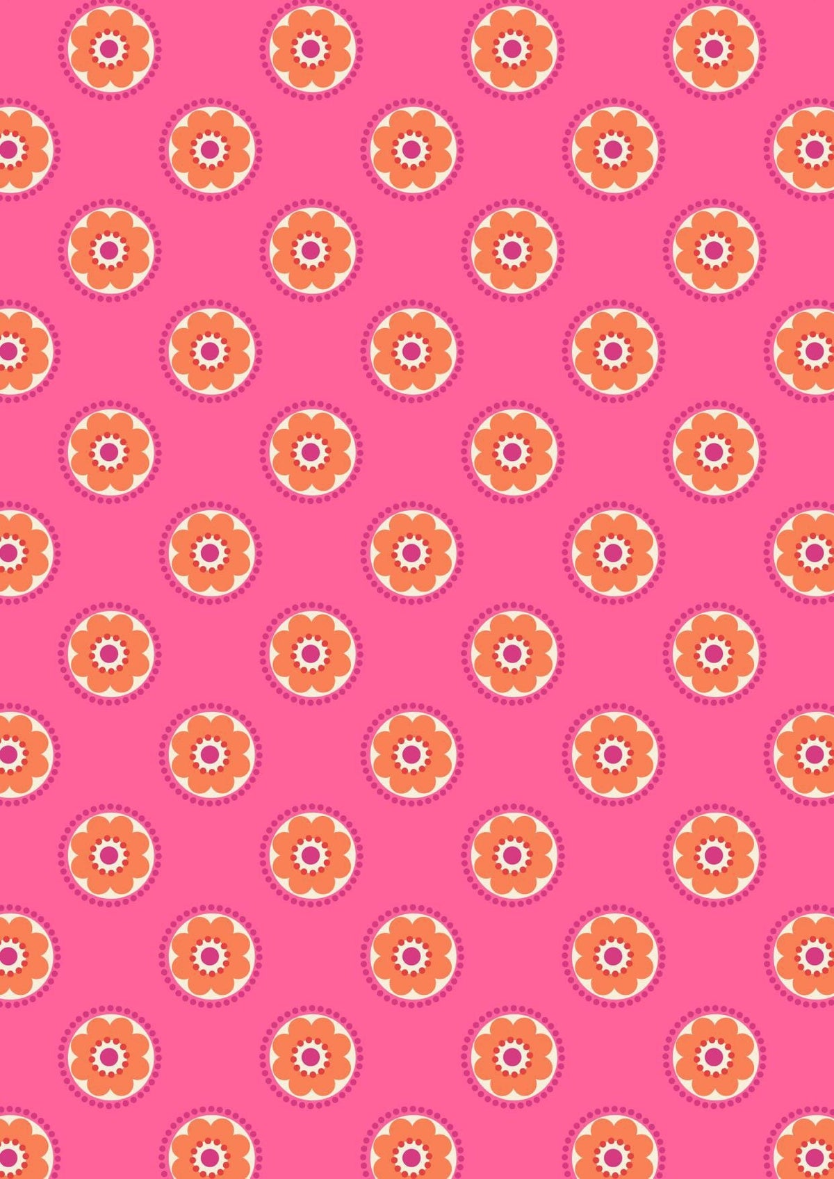 Lewis & Irene Flower Child Fabric Collection Funky Daisies on Pink A437.2