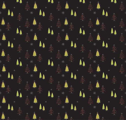 LAST BOLT!! Riley Blake Merry Little Christmas Fabric Collection Trees on Black Premium 100% Cotton Quilt Shop Quality Fabrics